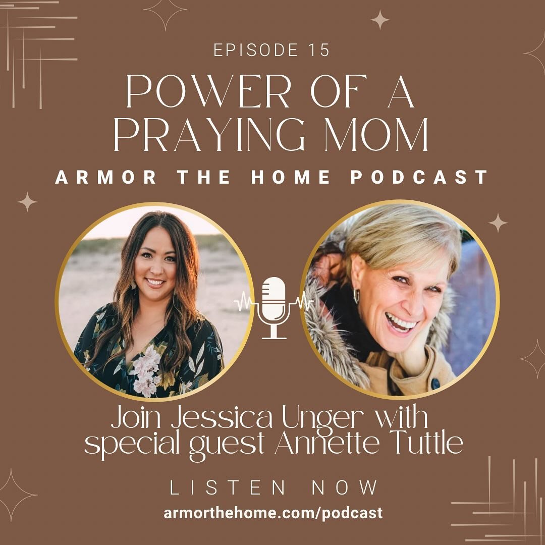 EPISODE 15: Power of a Praying Mom is live 🎉🎙️

Join Jessica Unger with special guest Annette Tuttle who is a Mama of two and Grandmother to nine. 
Annette is a prophetic intercessor, teacher and missionary. She has been active in the House of Pray