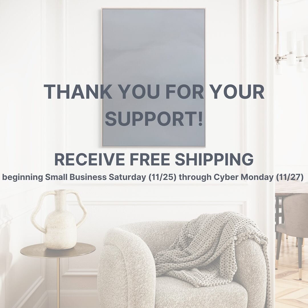 Feeling so much gratitude! Thank you all for supporting my small business over the last year and half. In honor of #SmallBusinessSaturday tomorrow, I&rsquo;m offering FREE shipping for any order purchased from Saturday, 11/25 through Cyber Monday, 11
