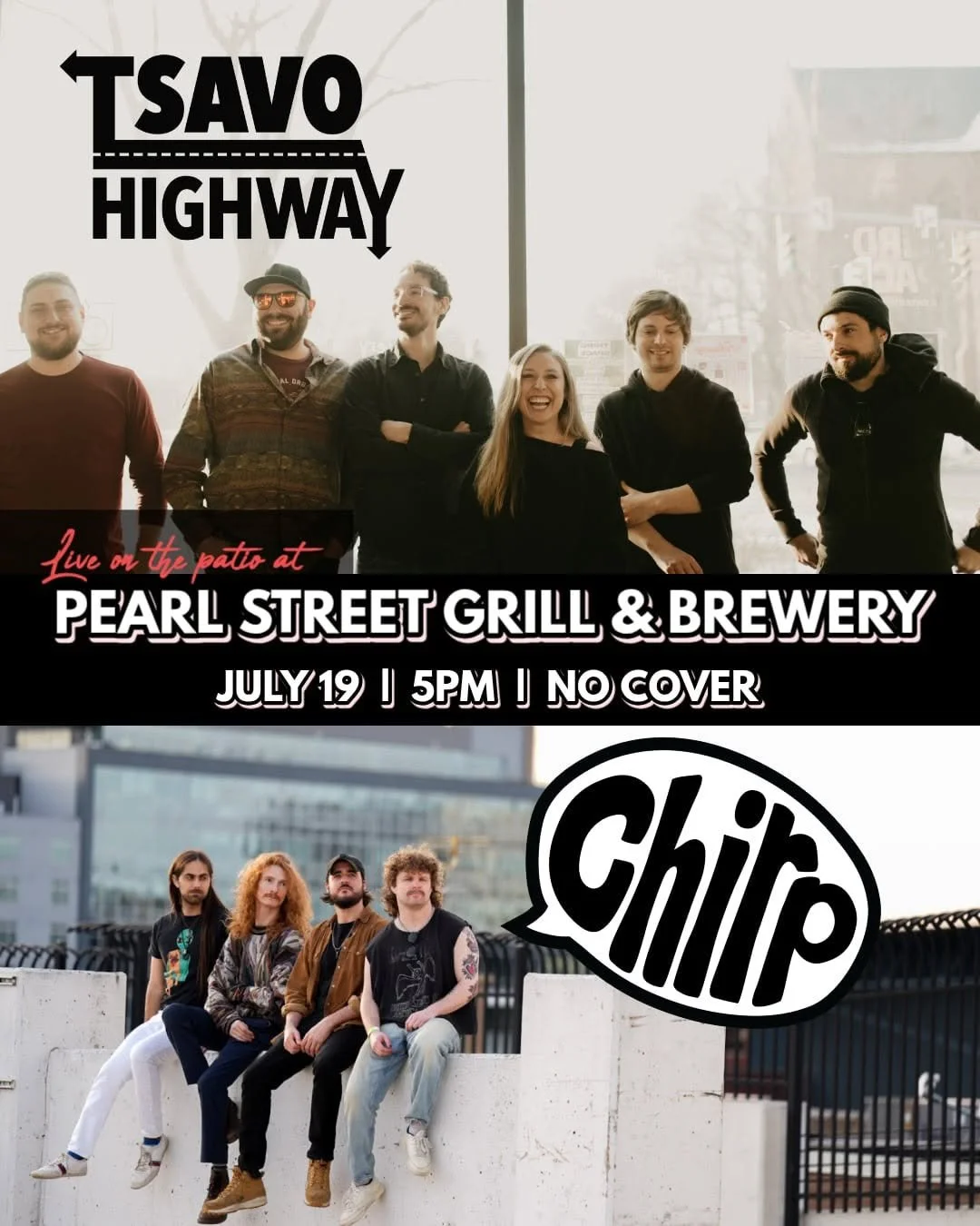Tsavo w/ Chirp @ Pearl Street Grill & Brewery