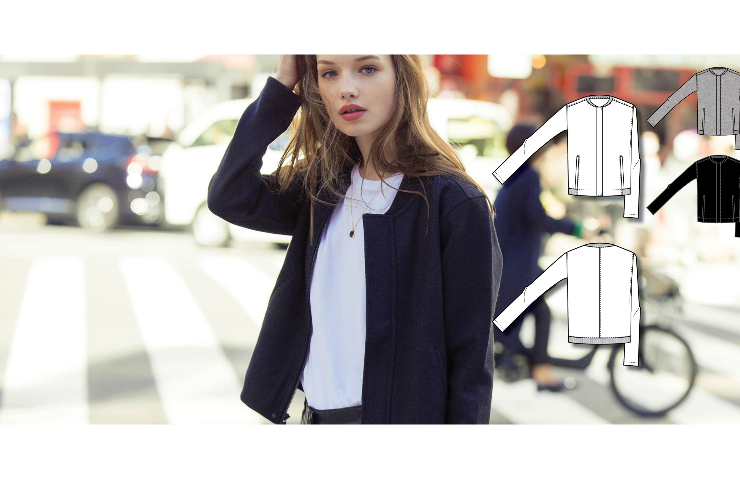 Boiled Wool Bomber Jacket