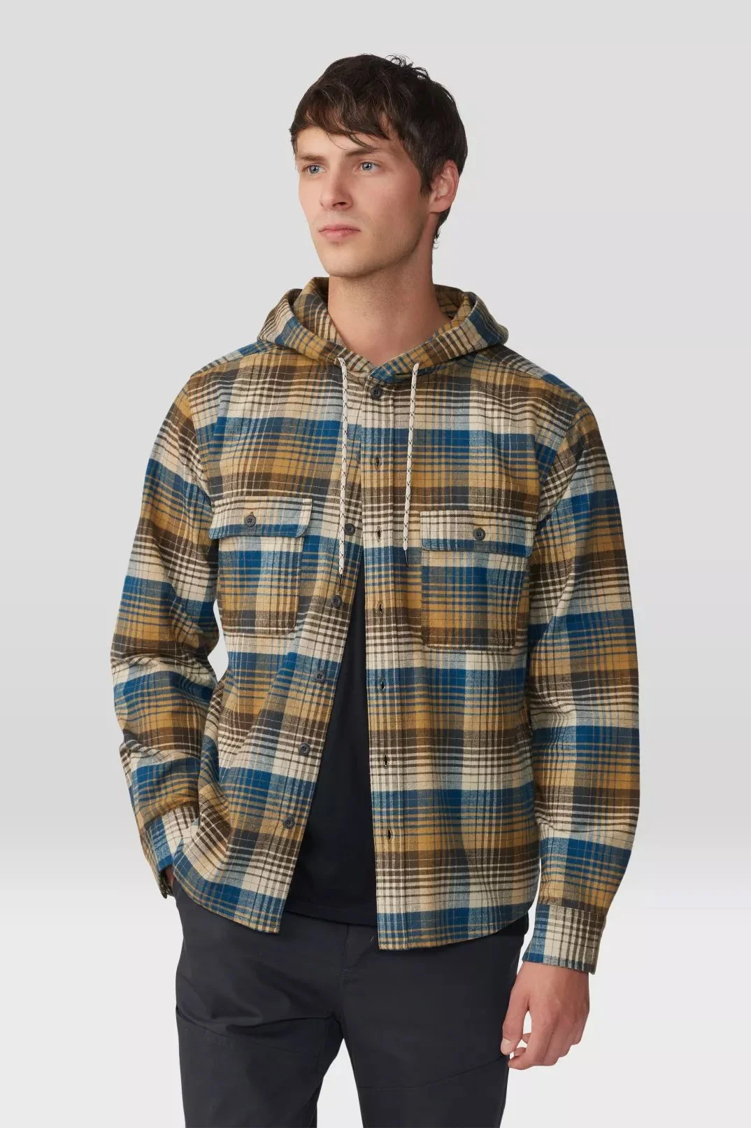 Dusk Creek Hooded Shirt, Ridgeline Glasshouse Plaid
