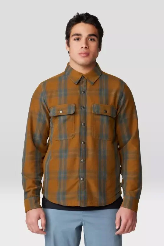 Outpost Lined Shirt, Golden Brown Highball Plaid