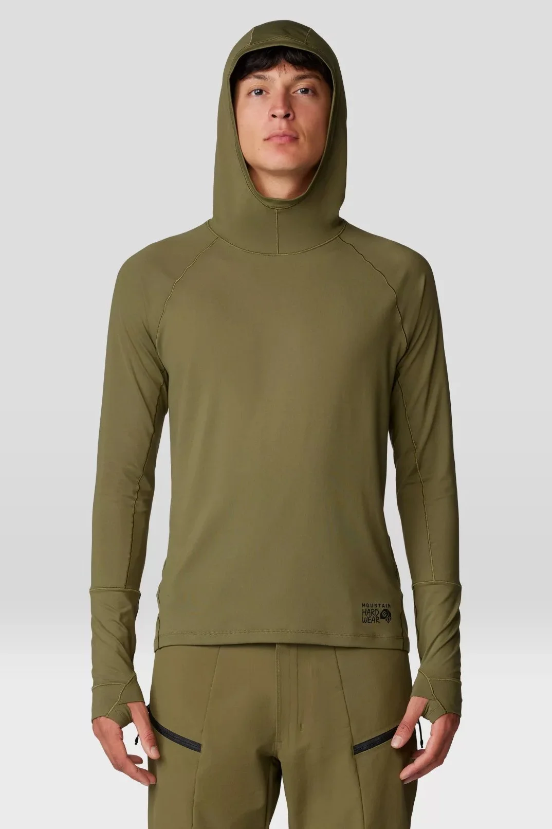 Butter Up LS Hoody, Combat Green
