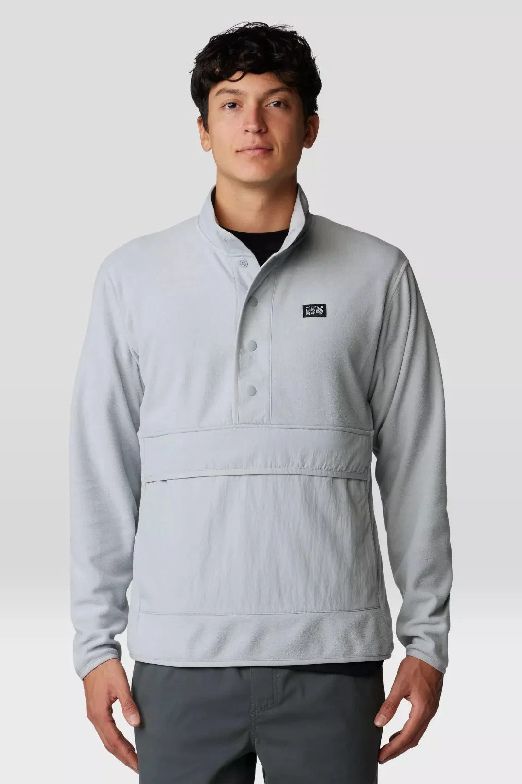 Microchill Snap Neck Pullover, Glacial Heather