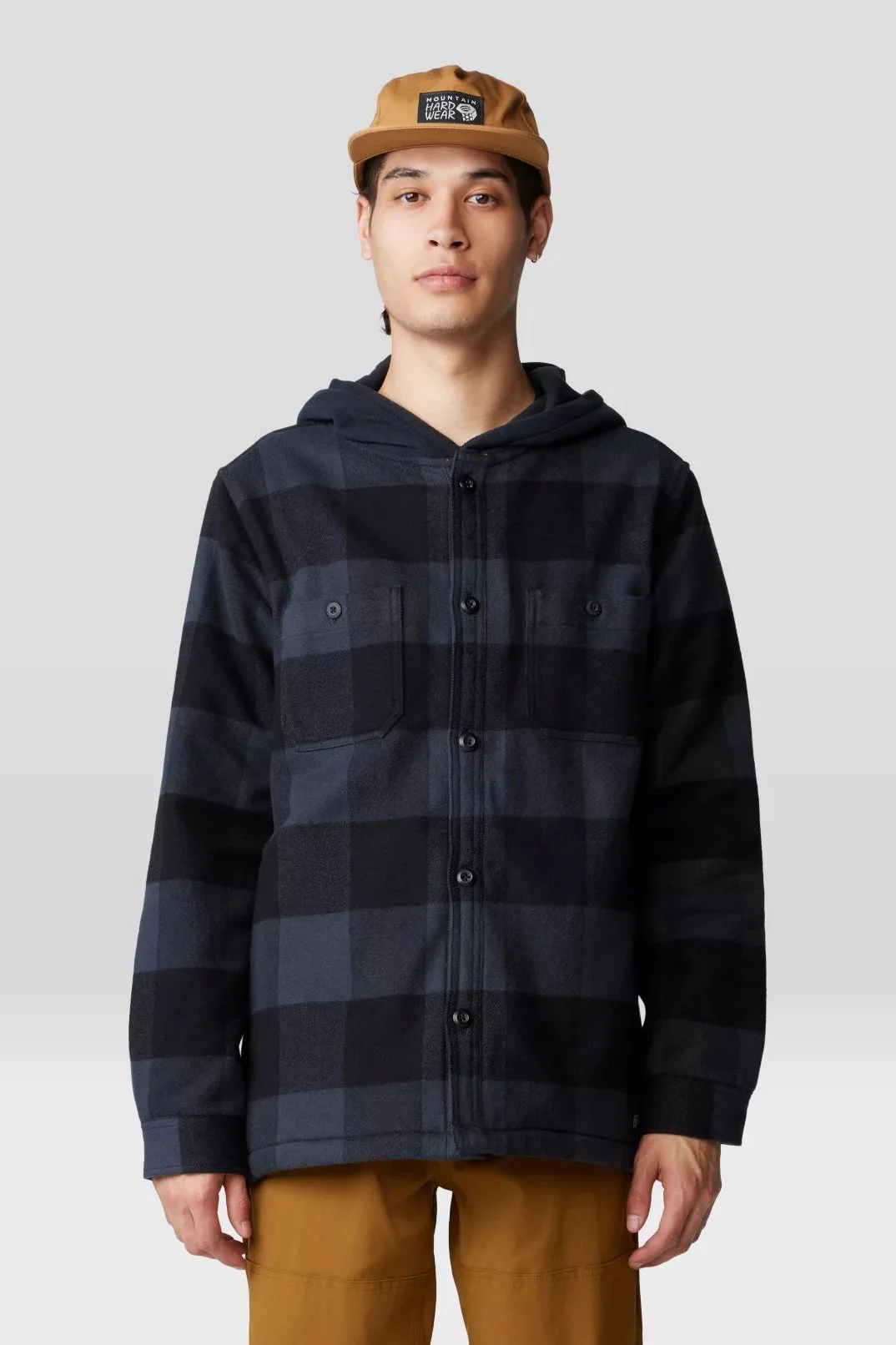 Plusher Microchill Lined Shacket, Black Tatanka Check