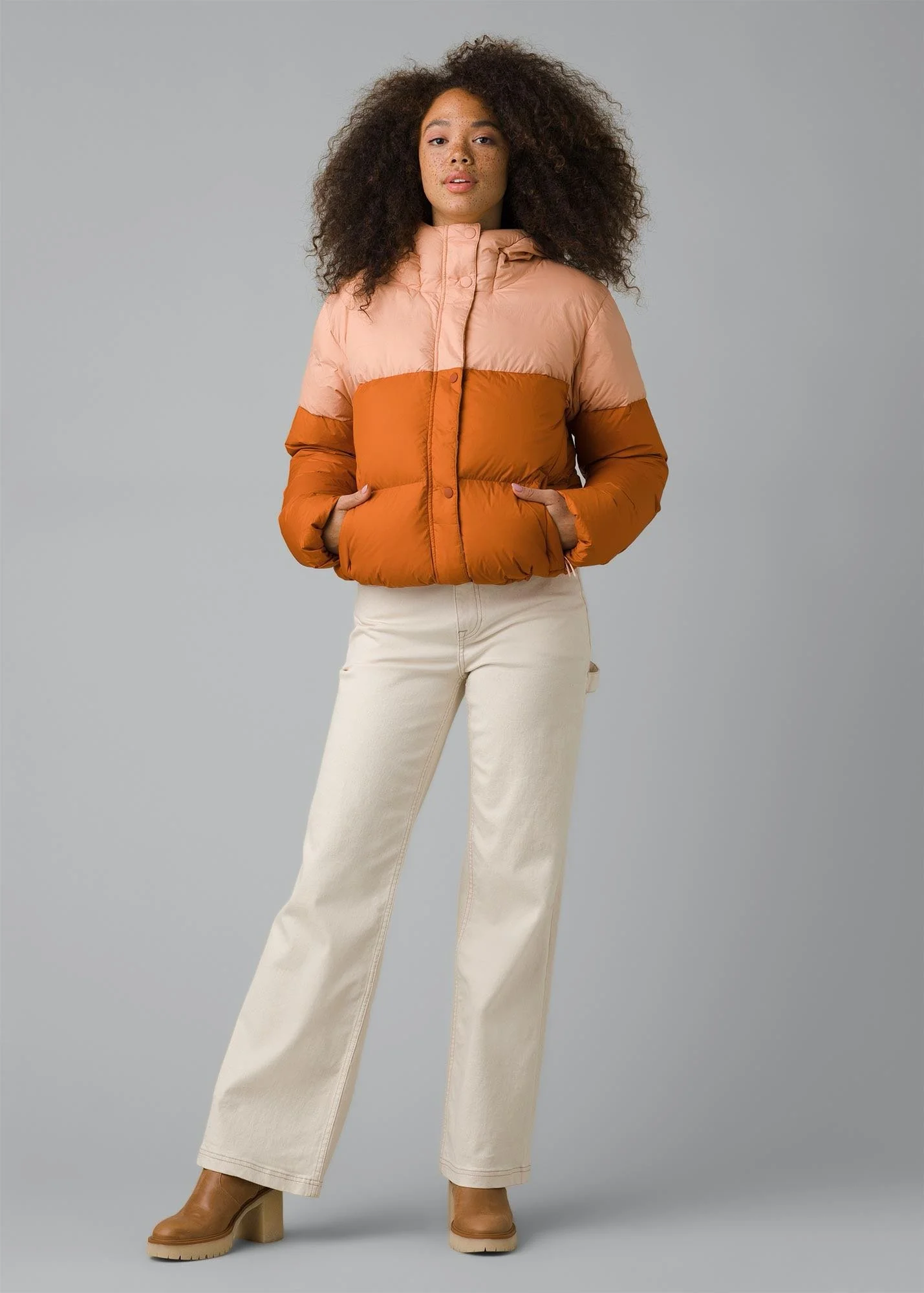 Hellebore Jacket in Baked Blush Colorblock