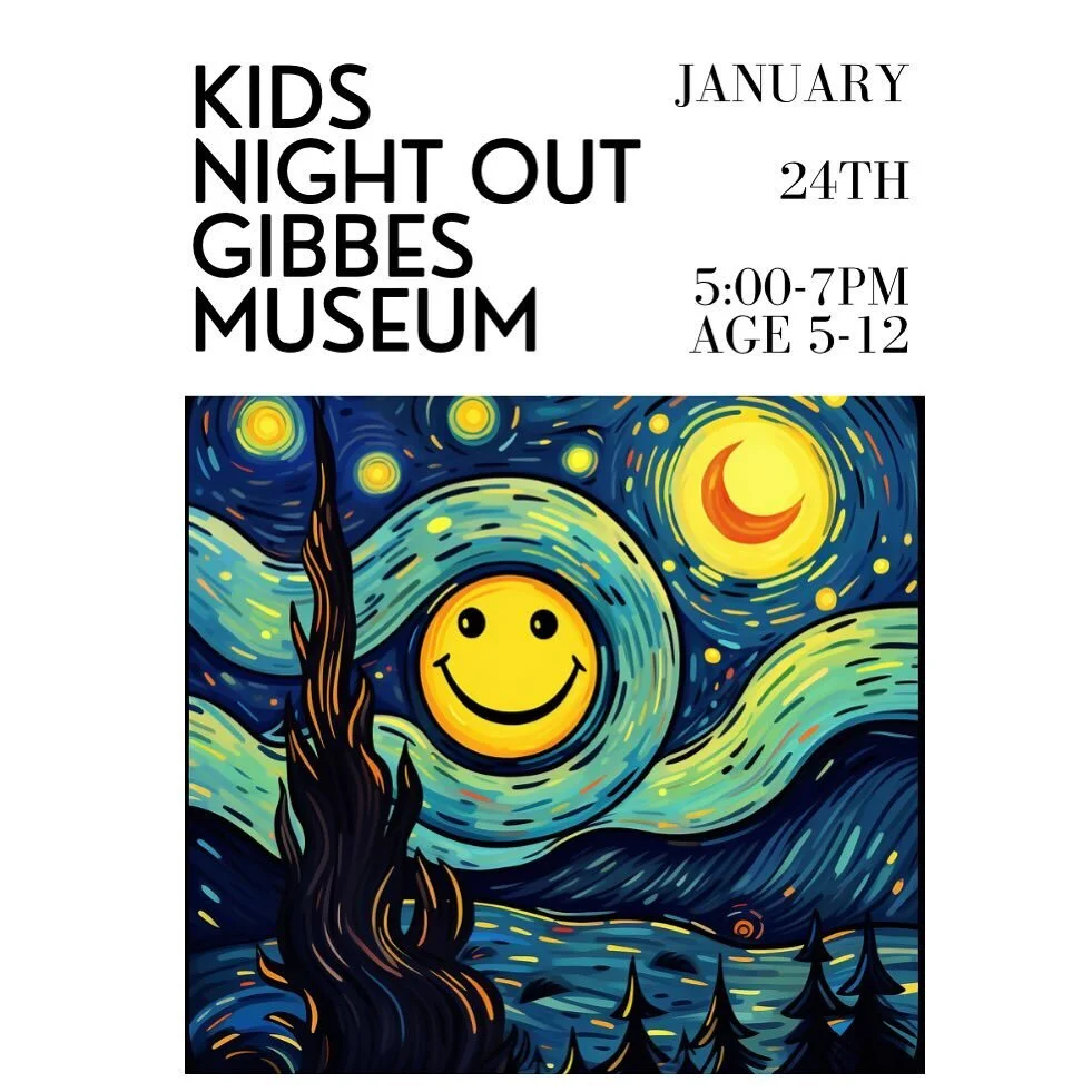 We are so excited for our new kids night out art series at the Gibbes Museum! Kids ages 5-12 are invited to join us for an evening of arts and crafts!
As your children explore and express their artistic talents, parents can enjoy a well-deserved date