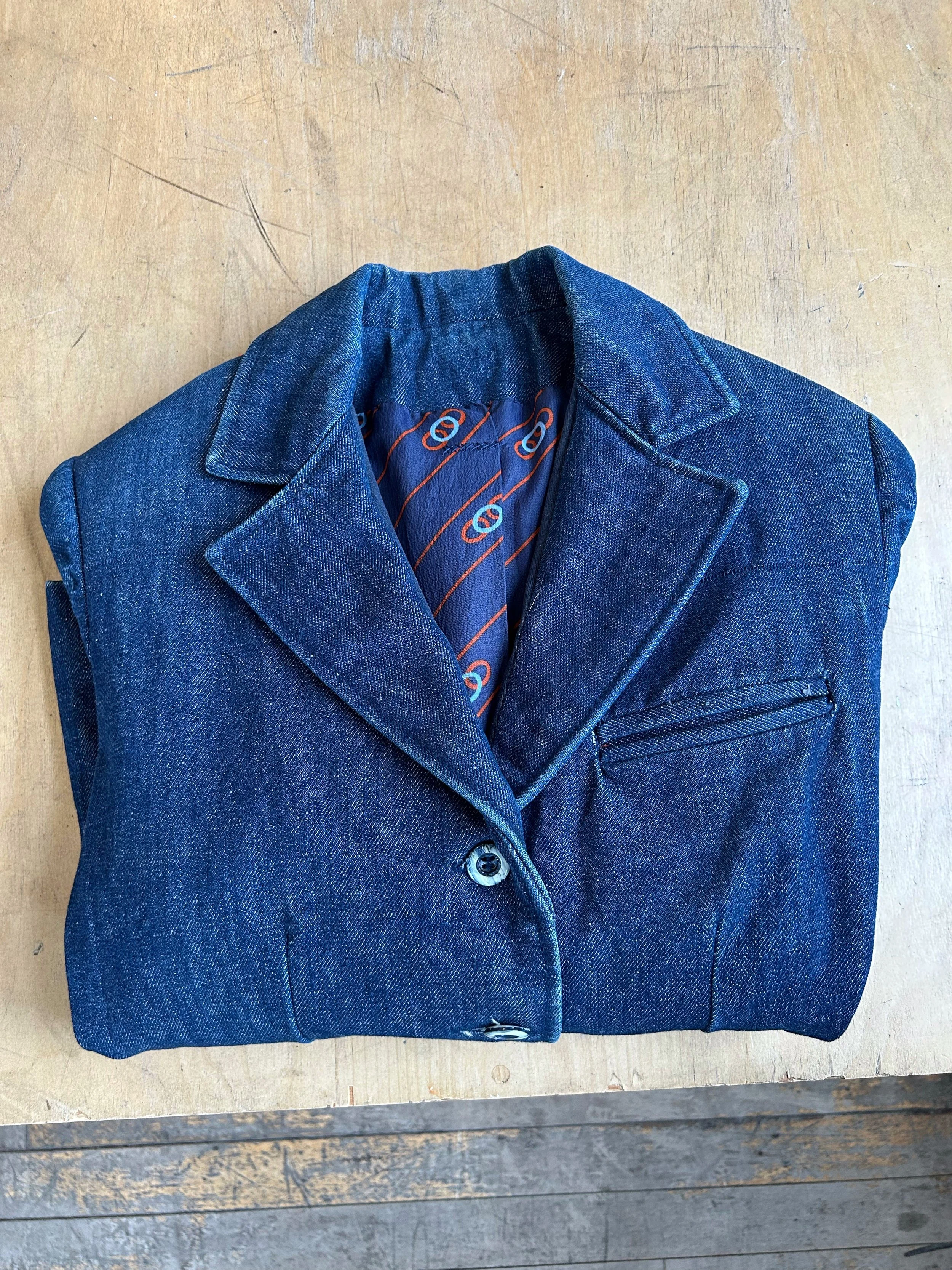 Vintage Handmade Deadstock Denim Blazer