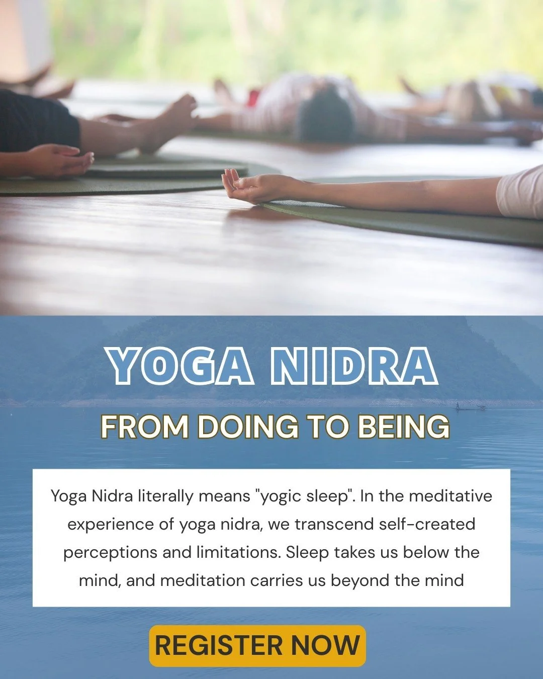 ✨ Yoga Nidra: Deep Relaxation
✨ 2nd Friday | 6:30&ndash;8:00 PM | In Studio + Livestream

A paradigm shift from thinking and doing to feeling and being.

In this meditative practice&mdash;known as &ldquo;yogic sleep&rdquo;&mdash;you&rsquo;ll move bey
