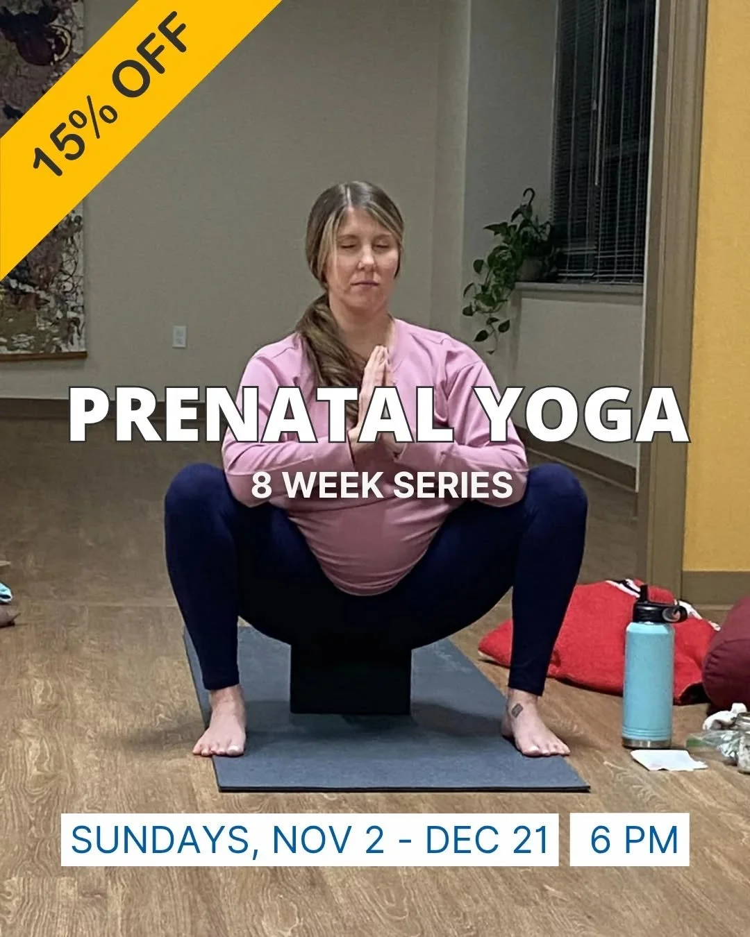 Prenatal Yoga 8-Week Series: Nov–Dec 2025 
Nurture your body, mind, and spirit through every stage of your pregnancy, with flexibility, support, and community every step of the way.
Join our 8-week Prenatal Yoga Series and experience:
✨ Gentle