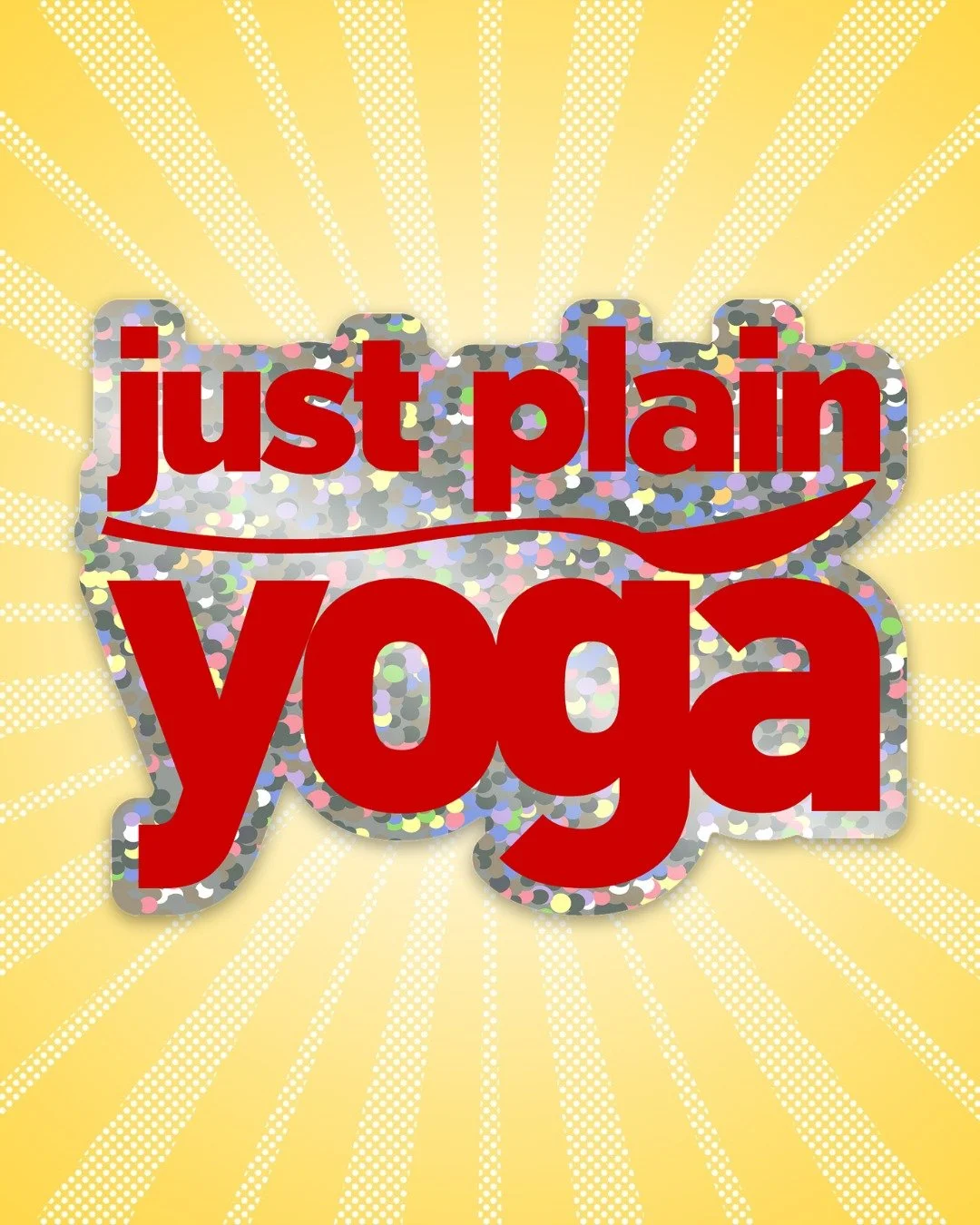 A little sparkle never hurt anyone. 
Our new glitter stickers are officially here&mdash;fun, cheeky reminders to breathe, smile, and not take yoga (or yourself) too seriously.

Stick them on your water bottle, laptop, notebook&hellip; anywhere you wa