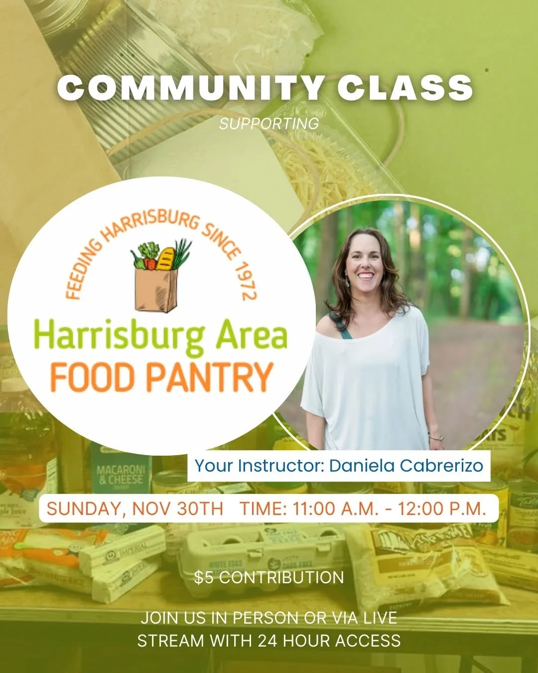 Our November Community Class is all about breath, giving, and showing up for one another. 

Daniela will guide a gentle, breath-centered practice that helps you settle, reconnect, and support our neighbors at the same time.

This month we&rsquo;re ra