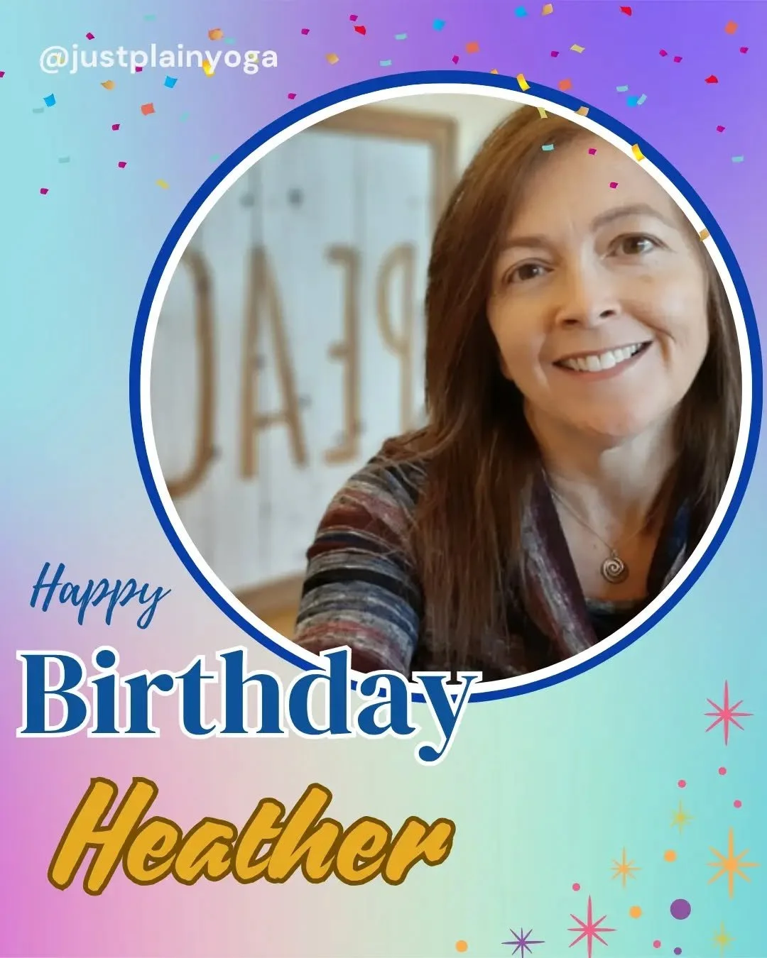 Happy Birthday, Heather Sinsabaugh!
Heather's yoga journey is a source of joy and discovery each time she steps onto her mat. Starting as a quest for a healthier lifestyle it now is an integral part of her life. Heather is dedicated to inclusivity, b