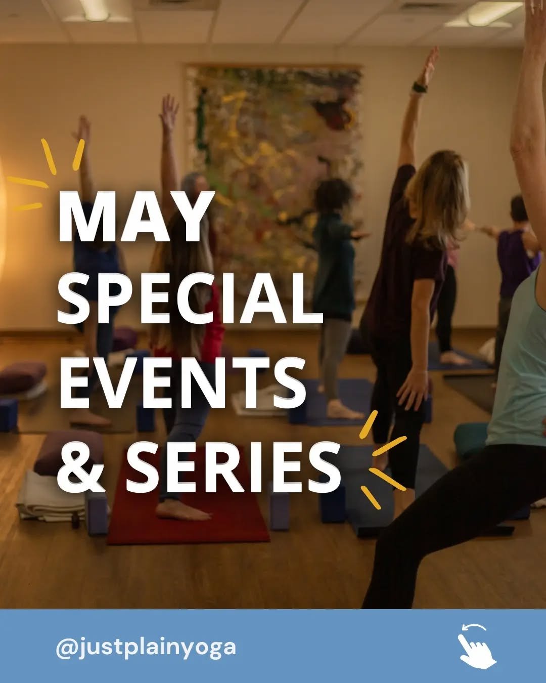 May at Just Plain Yoga 

This month isn&rsquo;t about pushing harder.
It&rsquo;s about showing up, consistently, gently, and with awareness.

Resilience is built in the small moments:
the breath you return to, the pause you allow, the choice to begin