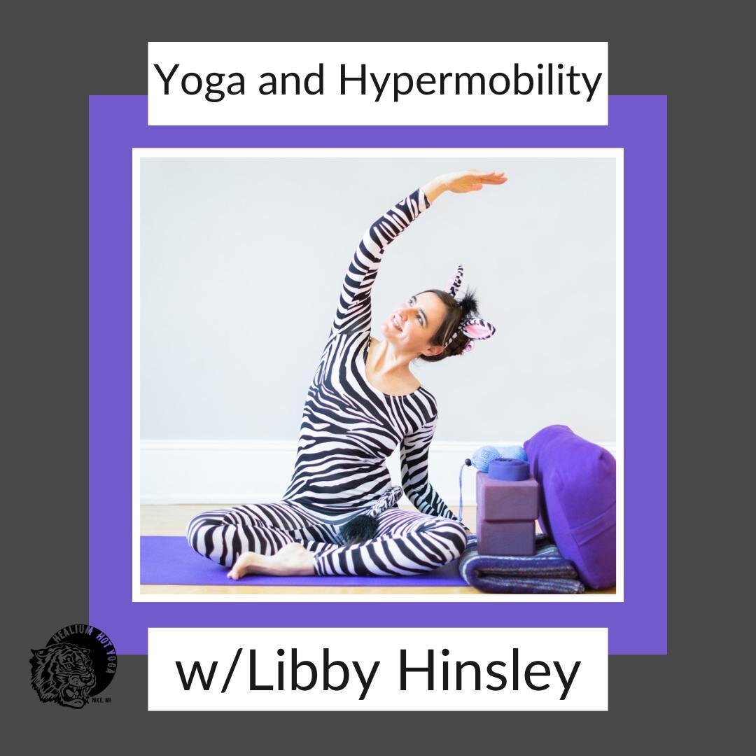 🧘Yoga and Hypermobility🧘

Happening next weekend! Don&rsquo;t miss out on this incredible opportunity for a weekend of study and immersion into yoga, anatomy and Hypermobility with a true expert in the field: Libby Hinsley! 

🙋&zwj;♀️Why the Zebra