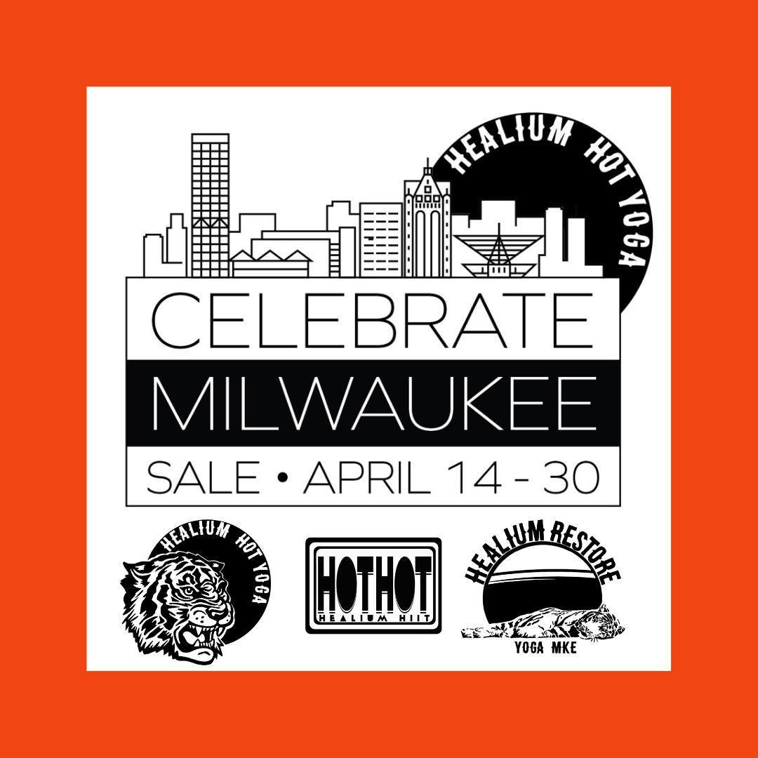 🙌Celebrate MKE Sale🙌

Healium is celebrating Milwaukee Day 4/14 today AND for the rest of the month! 

5 packs for $100 (regularly $105)
10 packs for $170(regularly $180)
20 packs for $260 (regularly $280)
Month of Unlimited Yoga (not autopay) for 