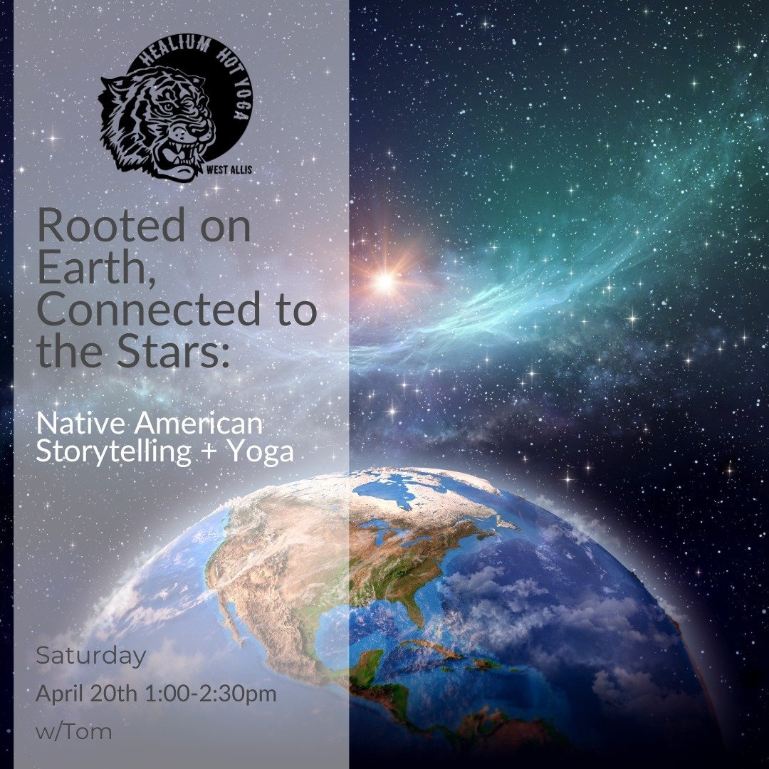 🌍💫Rooted on Earth, Connected to the Stars💫🌍
 
Join Tom Chappelle at Healium Hot Yoga - West Allis this Saturday April 20th from 1:00-2:30 pm and step into a transformative yoga experience and celebrate Earth Day! Ancient Wisdom/Modern Flow: Roote