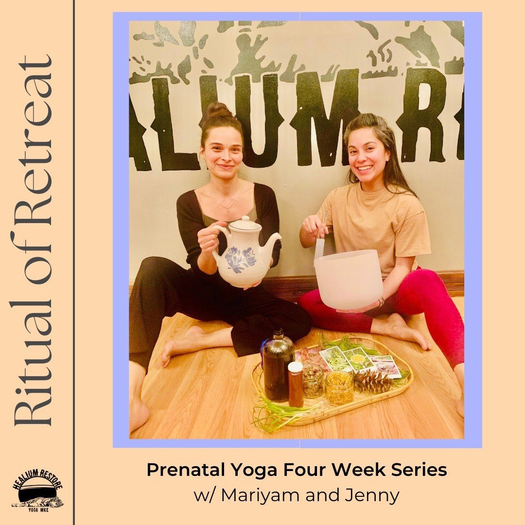 🤰Prenatal Yoga: Ritual of Retreat🤰

Join Mariyam and Jenny for Ritual of Retreat: a 4-week Prenatal Yoga series.

This class meets on Tuesday evenings in May, 6:00-7:15 pm at Healium Restore, May 7th-May 28th.

Join us for a prenatal yoga series cr