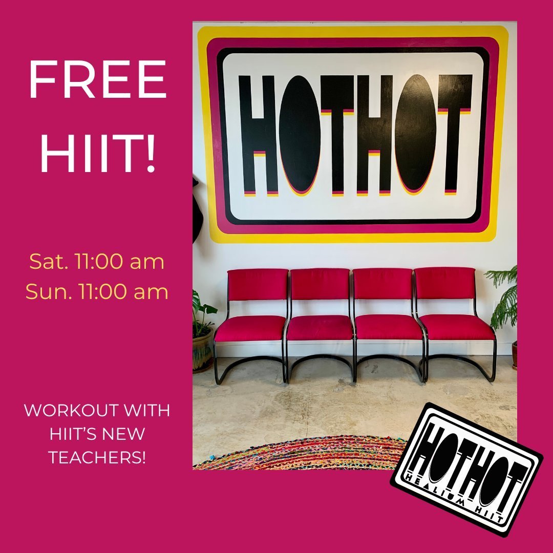💪🥵FREE HIIT🥵💪

Workout with Healium HIIT&rsquo;s newest teachers this weekend!

Join Robyn S. on Saturday May 18th and Katie on Sunday May 19th, both at 11:00 am, for a FREE Hot Hot HIIT class at @healiumhiit 

Get your heart pumping and your mus