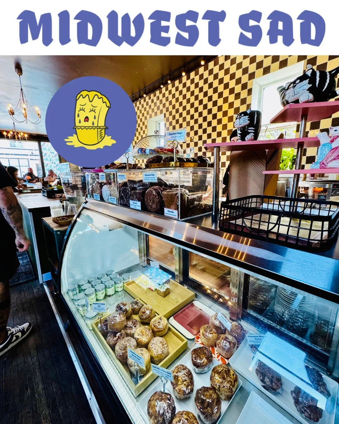 😩🍪Midwest Sad☕️😩

We are SO thrilled to be featuring Midwest Sad! At long last, owner Samantha Sandrin has opened the emo-retro cafe and bakery at its new location in Walkers Point, 601 S. 6th St. in the historic Schlitz tied house. In its new gor