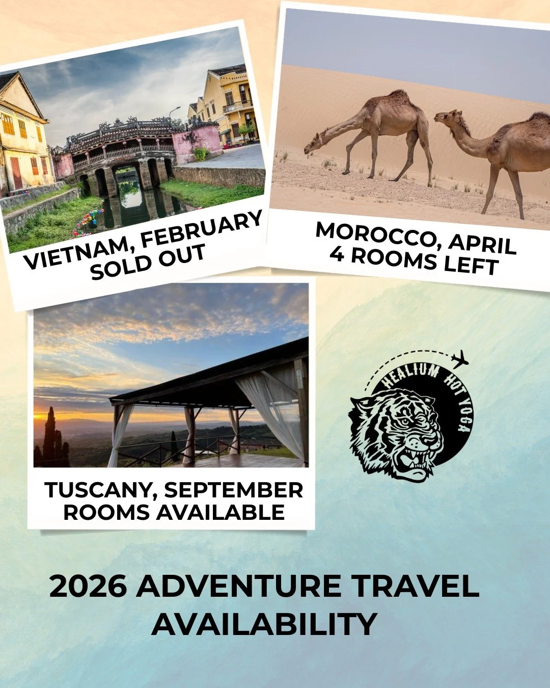 🇻🇳🇮🇹🇲🇦Healium Everywhere 2026🇻🇳🇮🇹🇲🇦

What are your plans for 2026?! Healium is traveling to Vietnam, Italy and Morocco! Vietnam is sold out but there&rsquo;s space in both the Morocco and Italy trips. Check out what our Healium travelers 