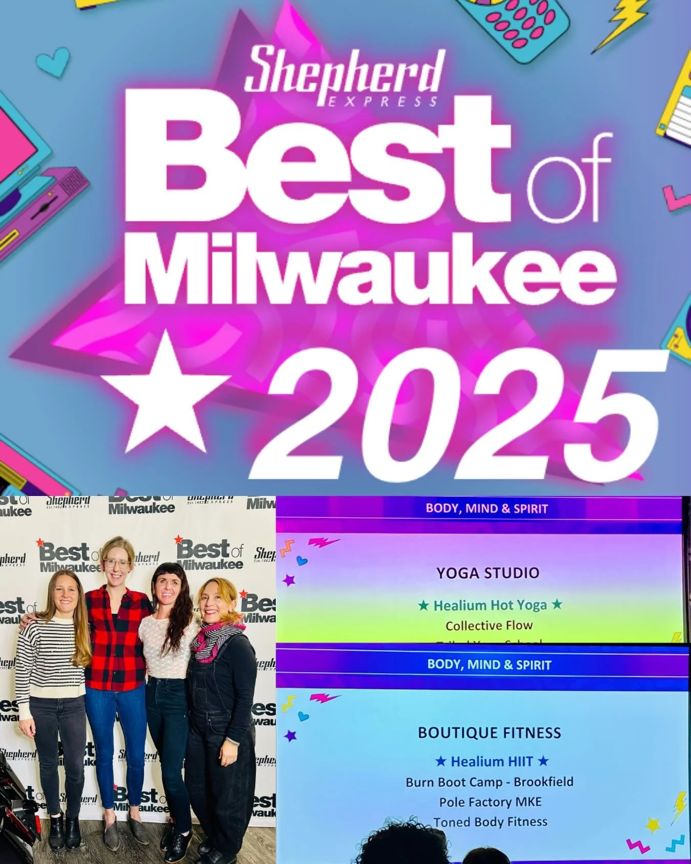 🎉THANK YOU🙏

Sending out a HUGE thank you, Healium community, for voting for Healium Hot Yoga and Healium HIIT in Shepherd Express&rsquo; Best of Milwaukee 2025!!! We are so honored and grateful for your support 🧡💚 A special thank you to Healium&