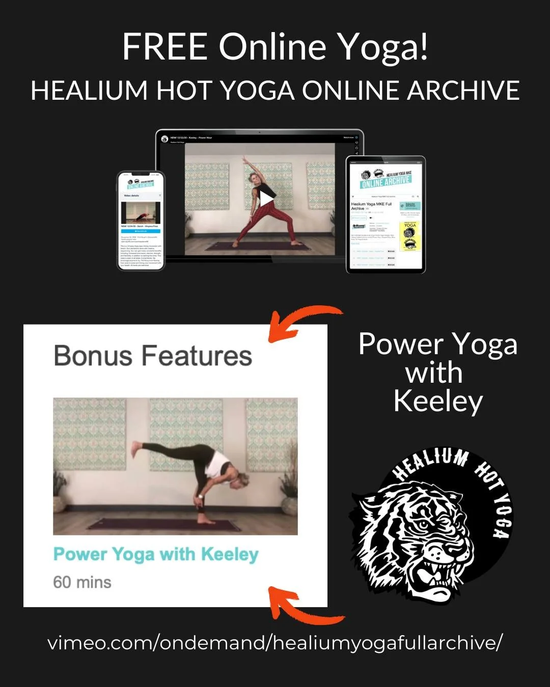 FREE Online Power Yoga

Get strong (and toasty!) with an hour of Power Yoga with Keeley - FREE! First published exactly 5 years ago, on December 15th 2020. 

No code, no membership. Just a digital device, you and your mat (plus maybe a space heater, 