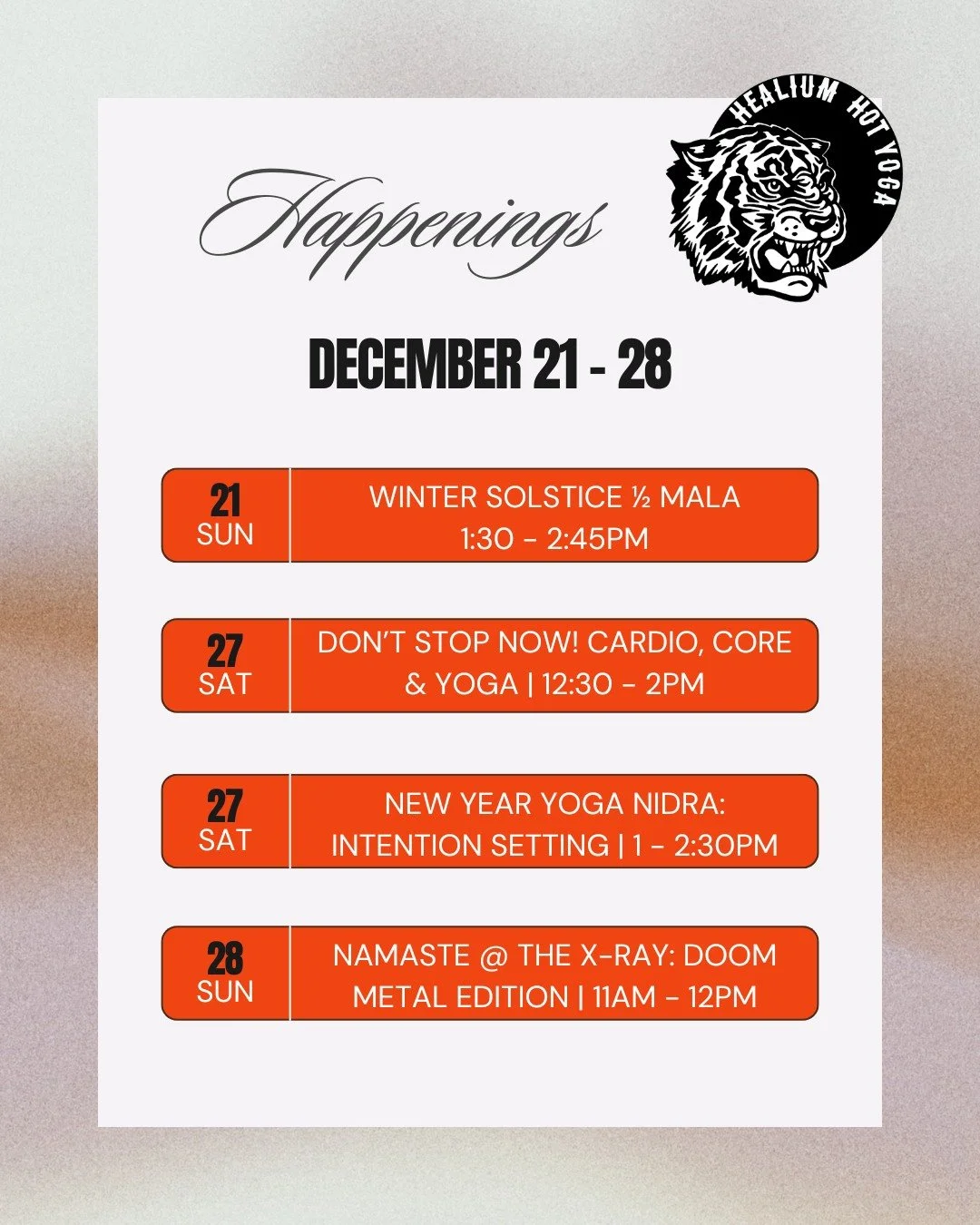 Lots of exciting things happening this week at Healium! 

TODAY is the Winter Solstice Half Mala where donations benefit the Milwaukee Dog Training Club. 

Check out more details on www.healiumhotyoga.com/happenings!
 #healiumeverywhere #yogadaily #h