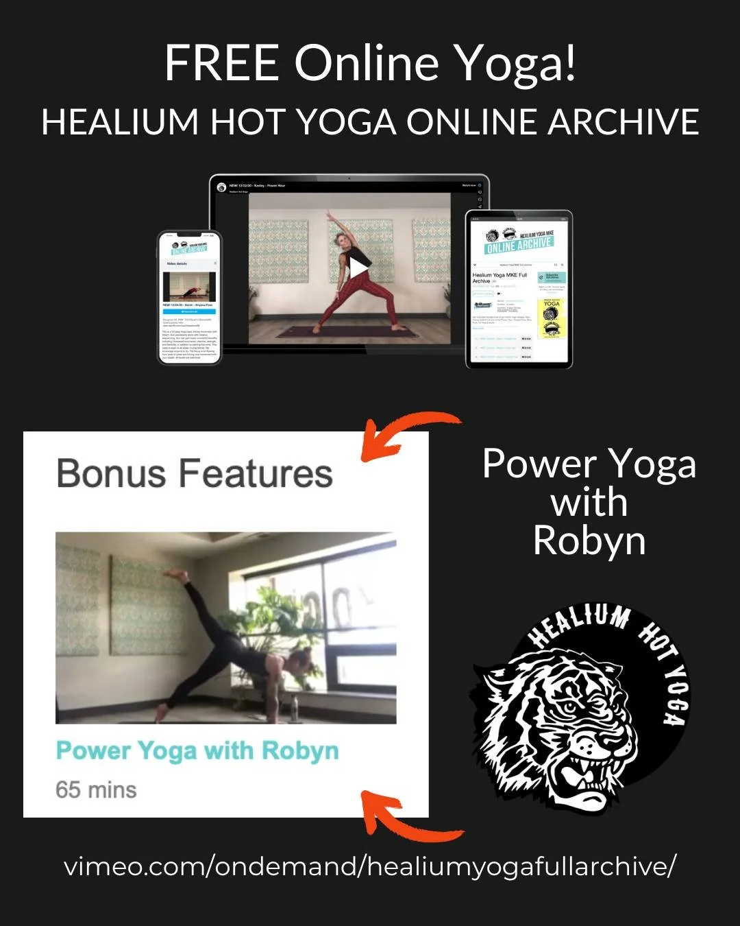 FREE Online Power Yoga

Heat up your week with an hour of Power with Robyn, FREE! 

No code, no membership. Just a digital device, you and your mat (plus maybe a space heater, some pillows and blankets, blocks and straps, possibly a few animals and f