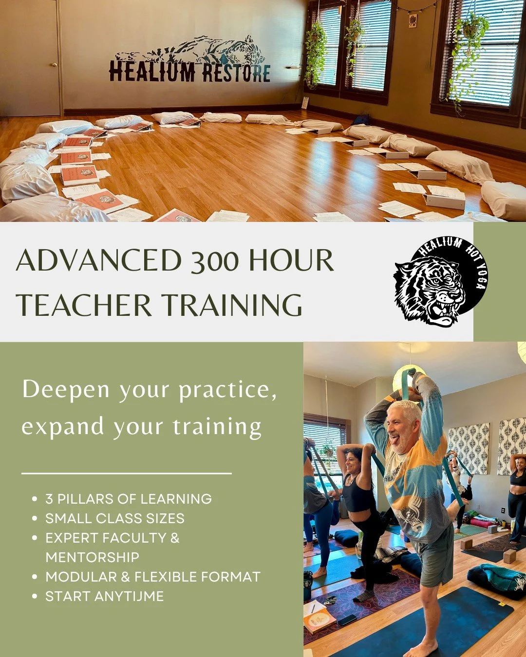 300 HOUR ADVANCED TEACHER TRAINING ✨

Deepen your practice. Expand your teaching.

Ready to go next level? Our 300-Hour Advanced Teacher Training is a powerful, immersive journey for passionate teachers and devoted students alike.

Rooted in Healium&