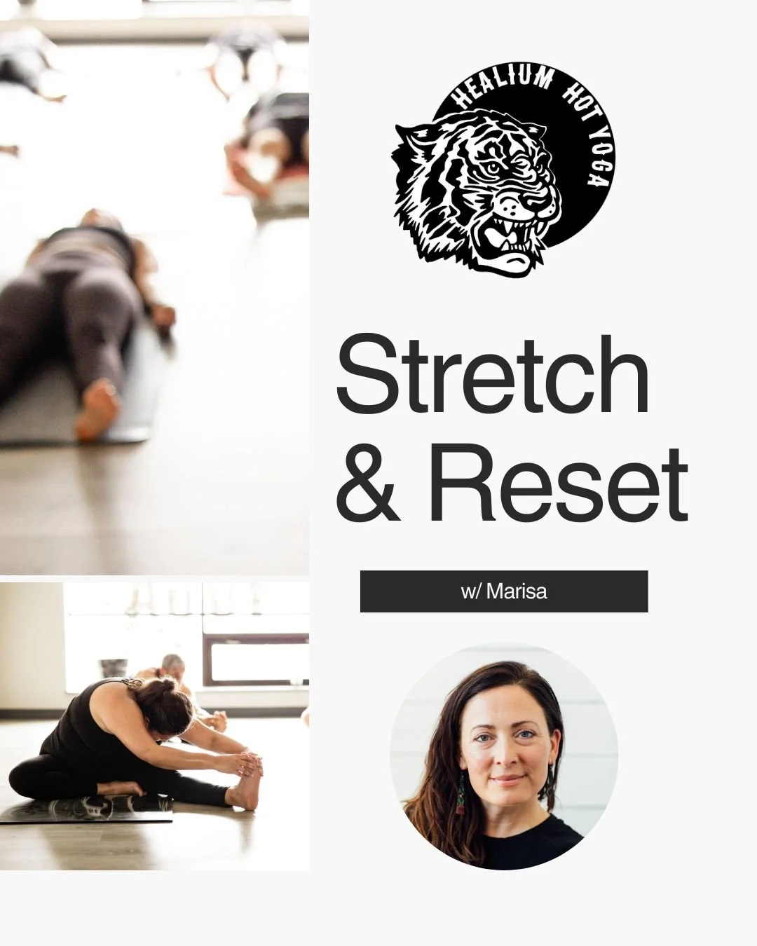 Stretch. Move. Reset. 🔥✨

Join Marisa for a gently heated Friday evening flow. 
This Friday, Jan 30 | 5:30&ndash;6:30pm @ Healium Hot Yoga &bull; Bay View

First half: deep, juicy stretches.
Second half: gentle movement to unwind and reset.

Relax i