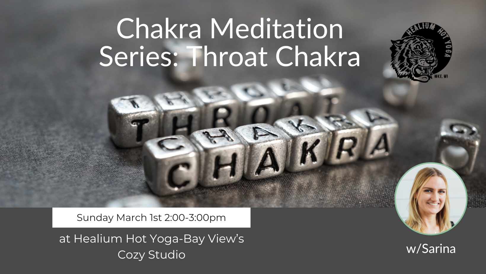 Chakra Meditation Series: Throat Chakra w/Sarina 