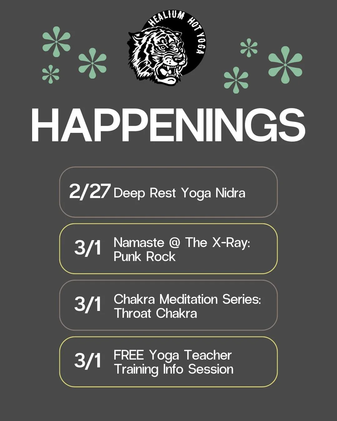Here's what's happening at Healium this week! Learn more at www.healiumhotyoga.com/happenings. Sign up via MindBody! 

See you on the mat 🙏

 #BestofMilwaukee2025 #healiumhiit #healiumbayview #healiumtrain #healiumeverywhere #healiumytt #milwaukeeyo
