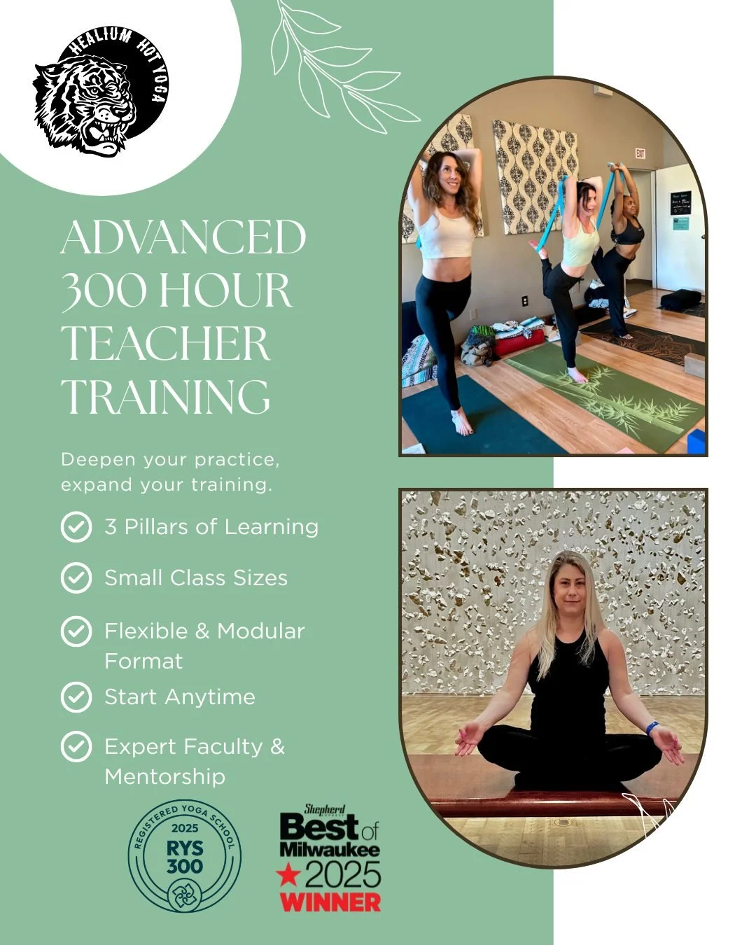 Healium Hot Yoga&rsquo;s 300-Hour Advanced Teacher Training is for passionate teachers and devoted practitioners ready to go further. This is an immersive, transformative experience rooted in our core values: light, laughter, and inclusivity.

Inside