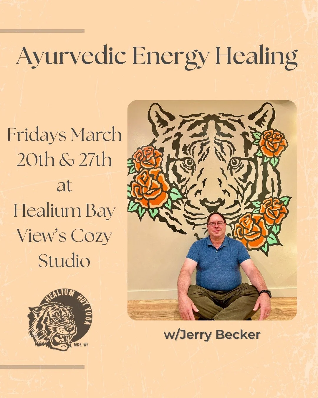 Ayurvedic Energy Healing Fundamentals
at the Cozy Studio

Join Jerry Becker, AEH/I, HTCP/I, QM, CAE, for Ayurvedic Energy Healing Fundamentals Level 1 Fridays March 20th and March 27th, 12:00-8:00pm at Healium Hot Yoga-Bay View&rsquo;s Cozy Studio. 

