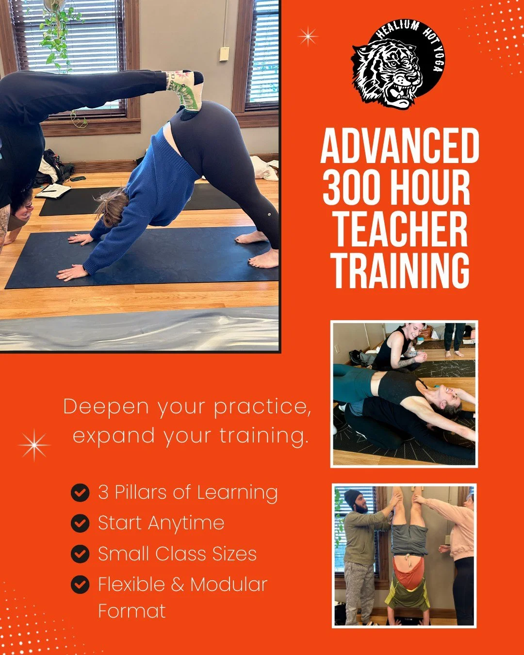 Deepen your practice. Expand your teaching. ✨

Ready to take your yoga journey to the next level? Healium&rsquo;s 300-Hour Advanced Teacher Training is a transformative, in-depth experience designed for passionate teachers and dedicated practitioners