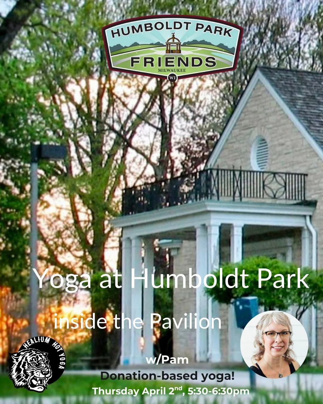 Yoga at the Humboldt Park Pavilion

Join Pam on Thursday April 2nd from 5:30-6:30 pm in the Humboldt Park Pavilion for a non-heated, one hour vinyasa flow that will work your whole body. All levels are welcome to participate! 

Bring your own mat, wa