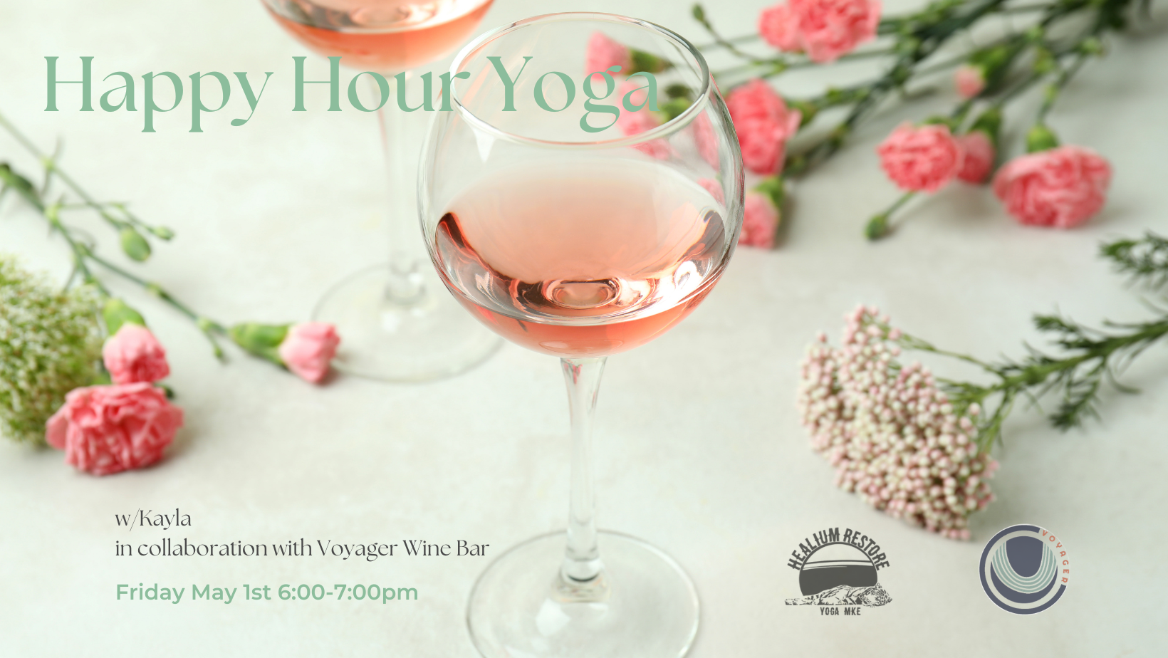 Happy Hour Yoga w/Voyager Wine Bar 