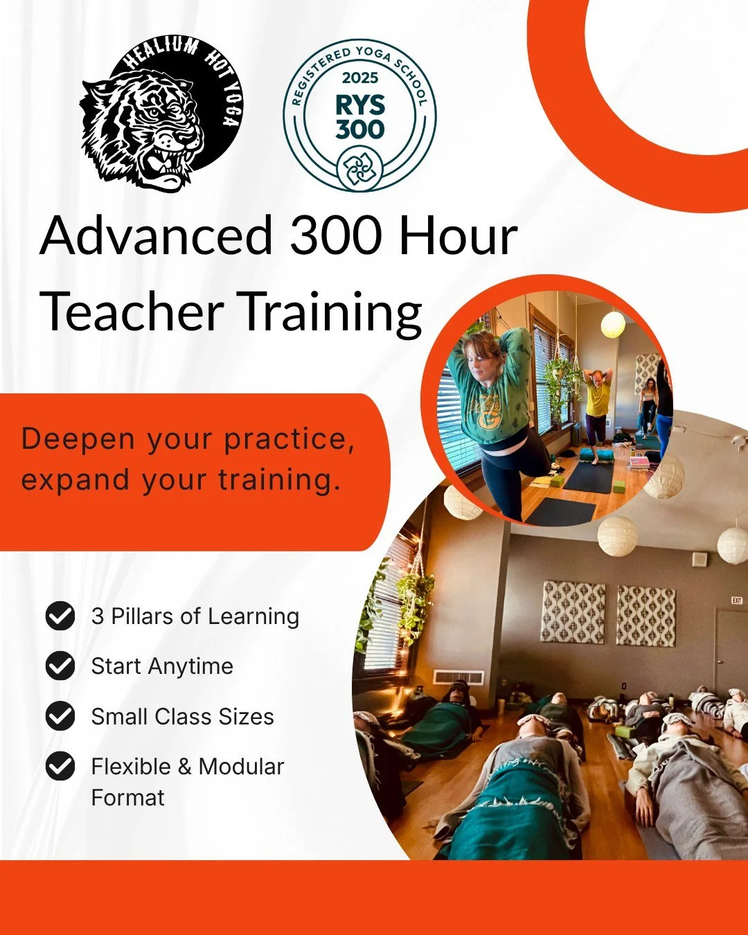 ✨ Healium 300-Hour Teacher Training ✨

For those ready to go deeper&mdash;this is your next step.

Healium&rsquo;s 300-hour advanced training is designed to help you refine your voice, expand your knowledge, and evolve your teaching. Rooted in our va