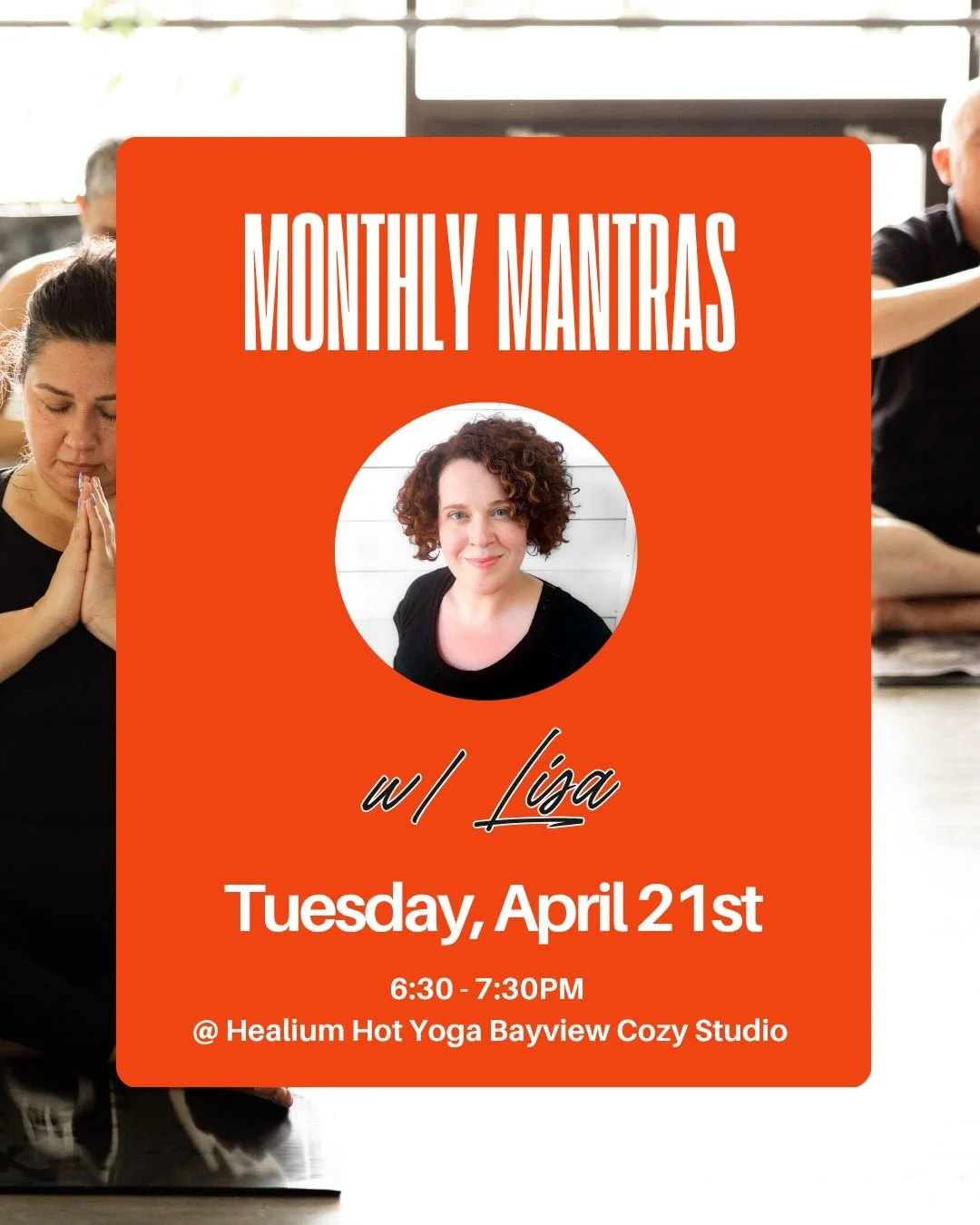 🗓 Mark your calendars for Monthly Mantras w/ Lisa ✨

Join us for an evening of sound, movement, and meditation as we explore a new mantra and its meaning&mdash;then weave it into a gentle slow flow, building a full mala of 108 repetitions.

A practi