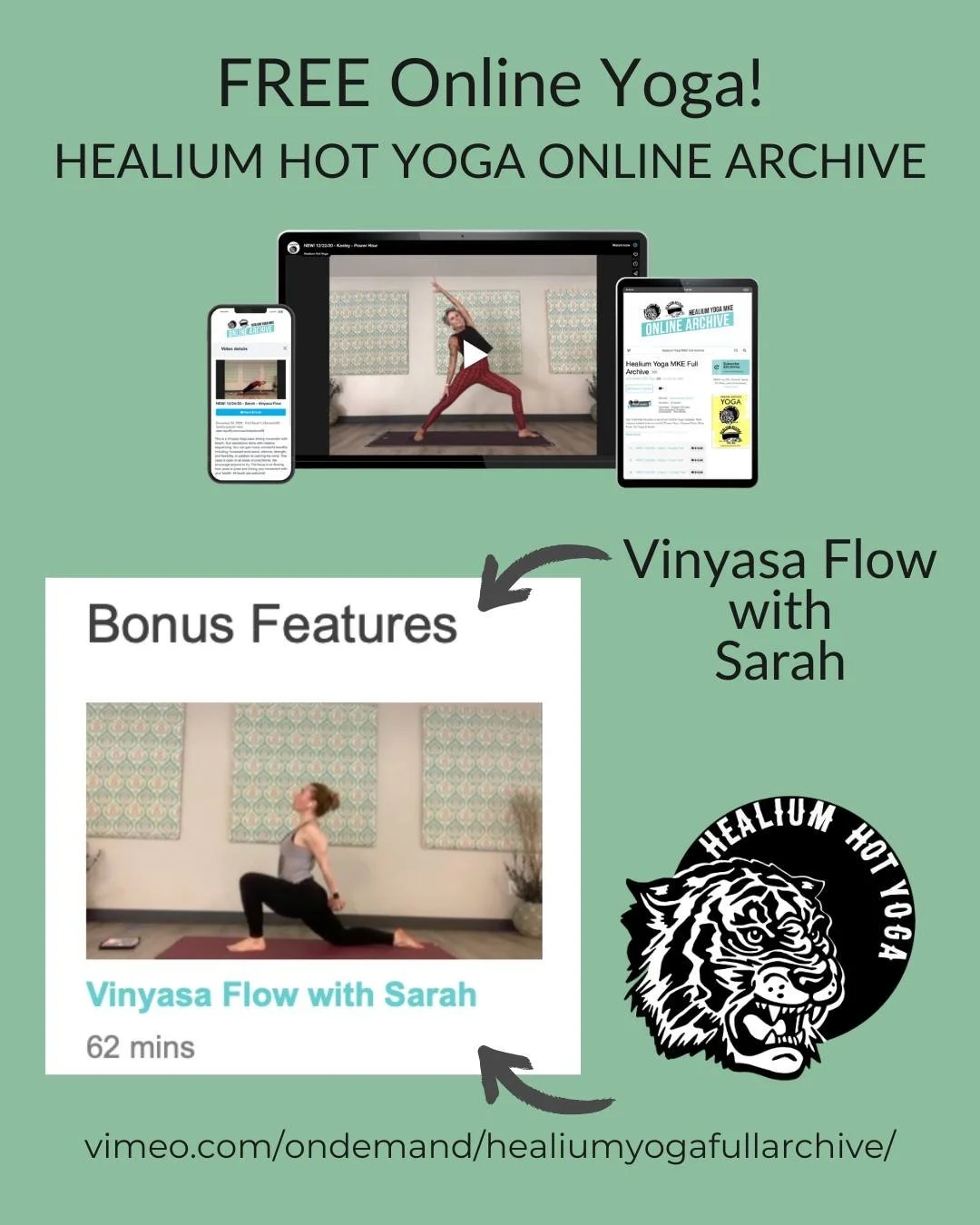 FREE Vinyasa Flow

April Showers bring May Flowers! That&rsquo;s the theme of this week&rsquo;s FREE online vinyasa flow class, originally recorded by Sarah back in April 2021. 

No code, no membership. Just a digital device, you and your mat (plus m