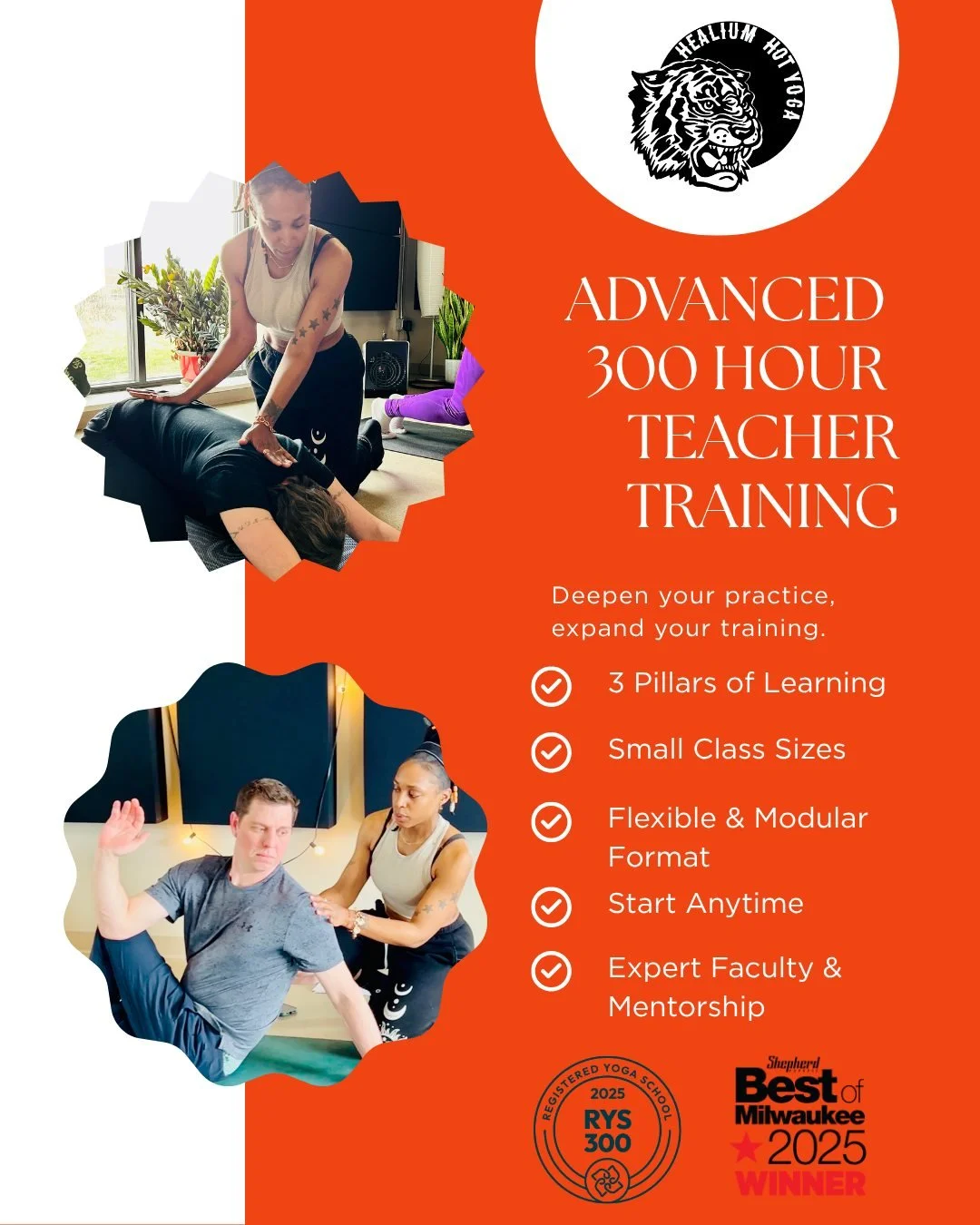 Ready to take your yoga journey to the next level? 🧘&zwj;♀️ 

Explore Healium's 300 Hour Yoga Teacher Training program and discover the benefits of expert-led training, small class sizes, and a supportive community. Learn to teach various yoga style