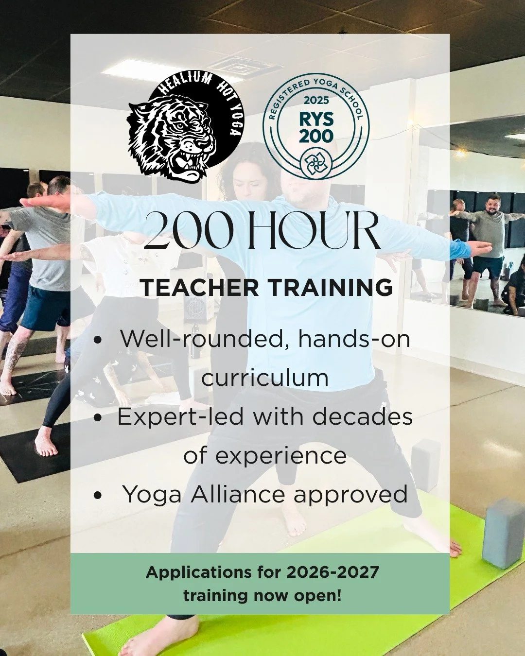 Ready to deepen your yoga practice or become a teacher? 🧘&zwj;♀️ 

Healium's 200 Hour Yoga Teacher Training provides a solid foundation in yoga philosophy, asana practice, pranayama, and meditation, giving you the tools to succeed! 🌱

 #bayviewwi #