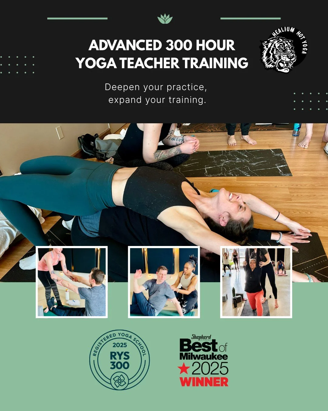 ✨ Ready for your next level? ✨

Healium&rsquo;s 300-Hour Advanced Teacher Training is a transformative experience for teachers and dedicated practitioners looking to go deeper.

Rooted in light, laughter, and inclusivity, this program weaves together