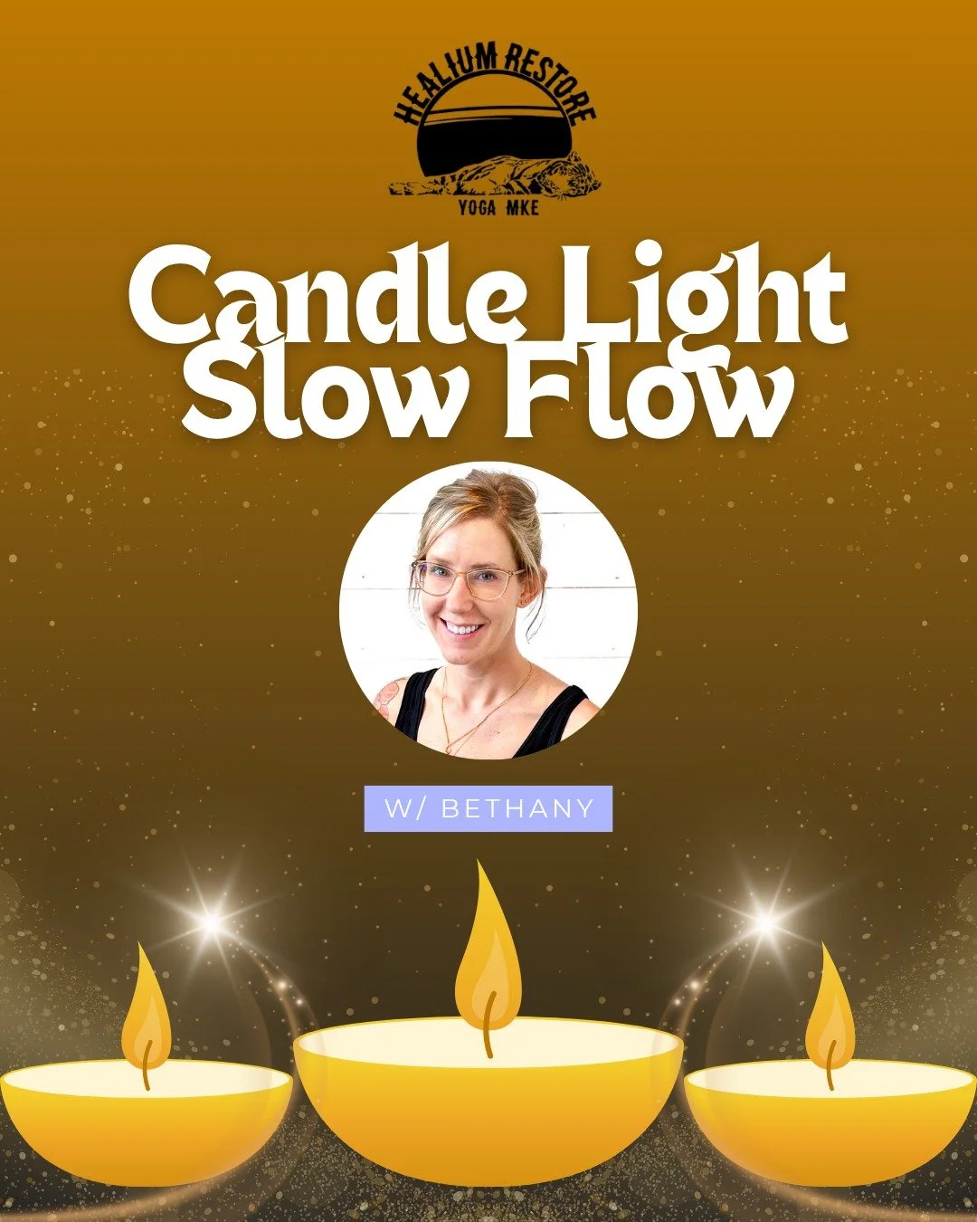🕯 Candlelight Slow Flow w/ Bethany &mdash; THIS FRIDAY 🕯

Your end-of-week reset ✨

Join Bethany at Healium Restore for a slow, candlelit flow designed to help you unwind, reconnect, and ease into your evening.

Think soft lighting, intentional mov