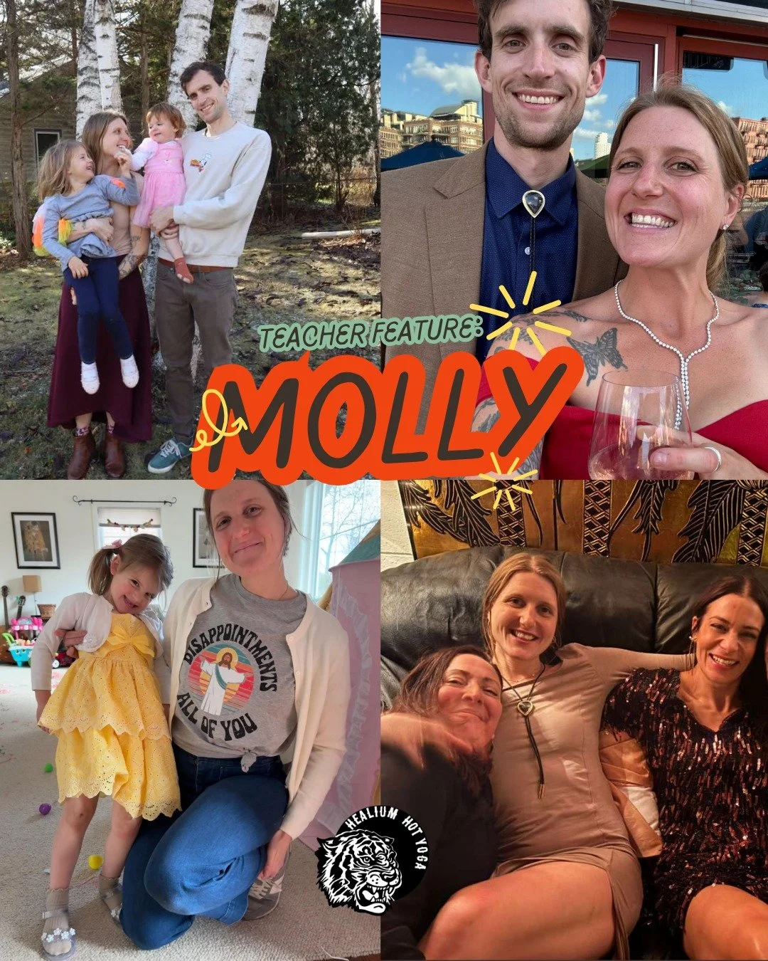 ✨TEACHER FEATURE: MOLLY✨

Ready to learn a bit more about Molly? Let's dive in.

What inspired you to start practicing yoga, and what made you decide to teach?
After my first child was born, I left my previous career-path and was floundering a bit wh
