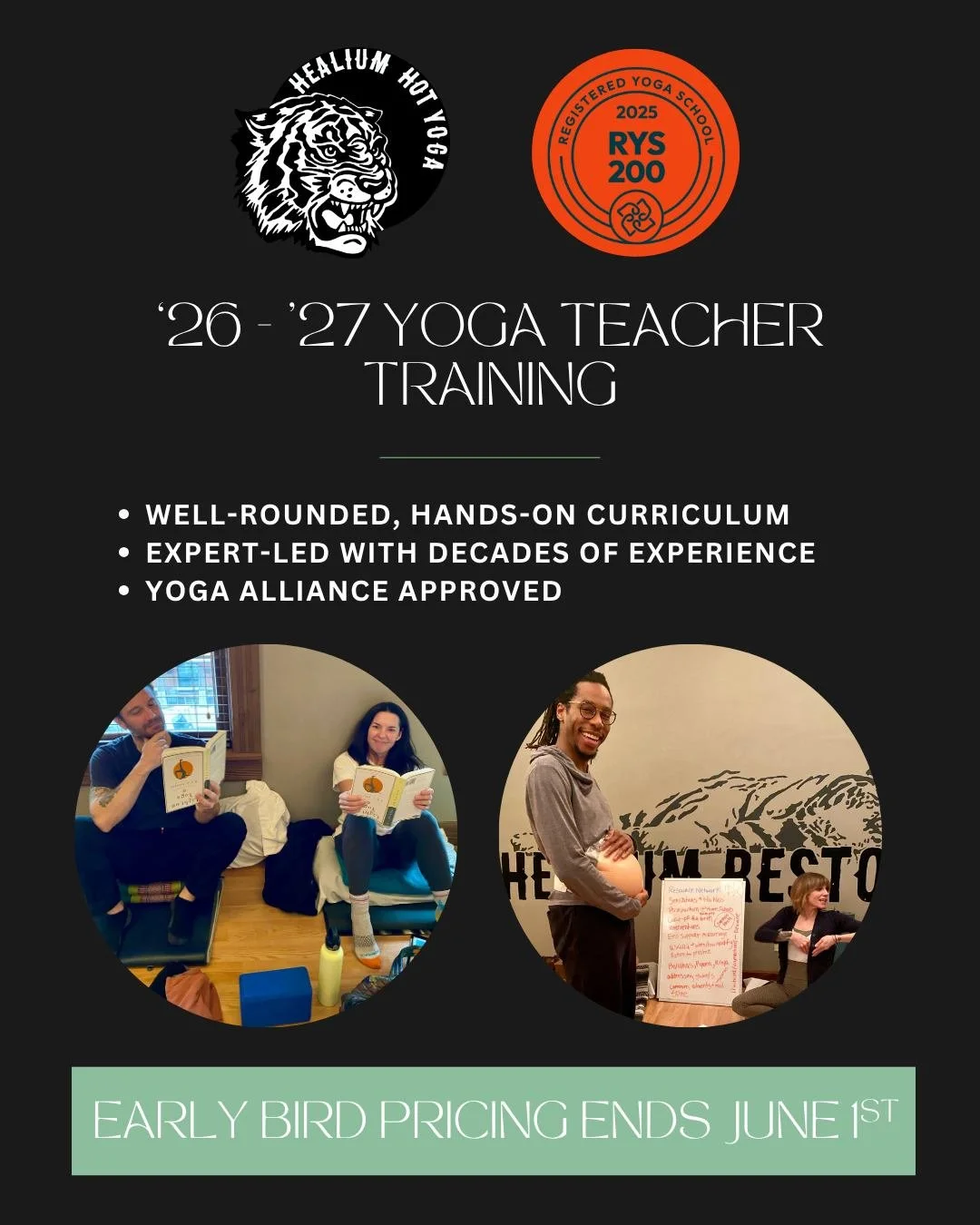 Ready to deepen your practice, expand your knowledge, or step into teaching? ✨

Applications for Healium&rsquo;s 2026&ndash;27 200 Hour Yoga Teacher Training are open. Early Bird pricing ends JUNE 1st.

This immersive 10-month training explores asana