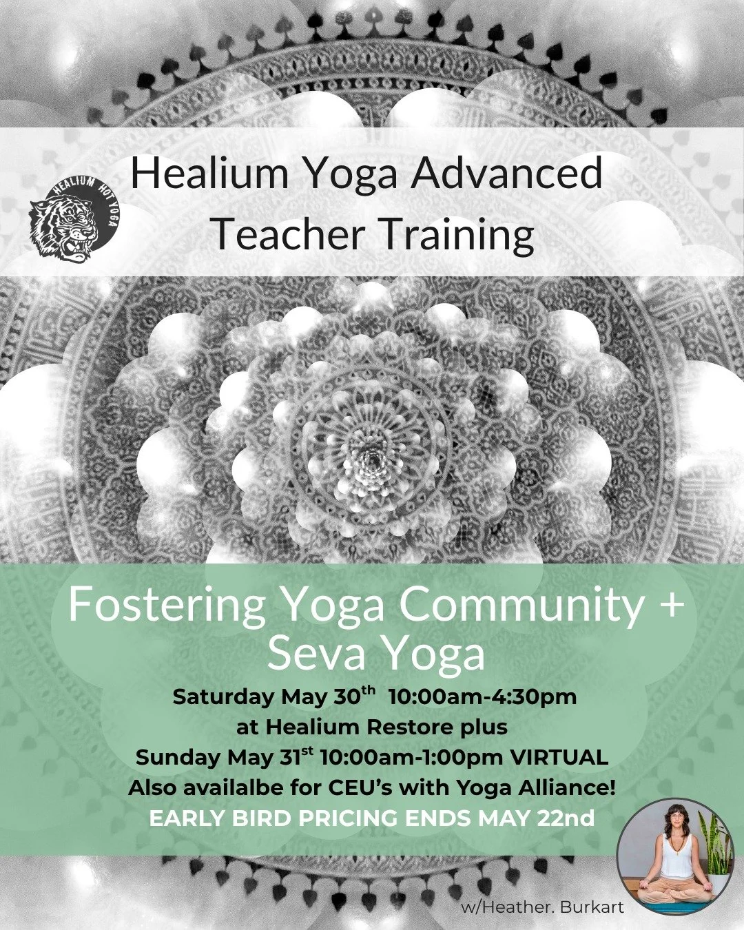 Fostering Yoga Community/Seva Yoga
Early bird pricing ends Friday!

Join Heather Burkart, eRYT 500, for Fostering Yoga Community/Seva Yoga: In Service of the Underserved on Saturday May 30th from 10:00am-4:30pm at Healium Restore and online from 10:0