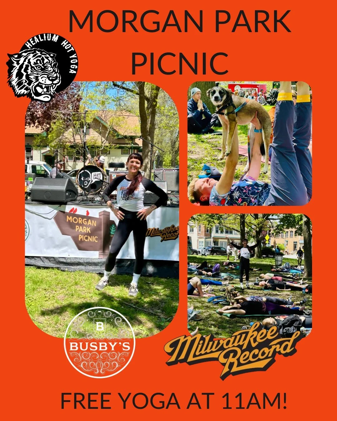 FREE Yoga at Morgan Park Picnic 
SATURDAY!!!

Join Robyn on Saturday May 23rd for FREE punk rock yoga at the 2nd annual Morgan Park Picnic, hosted by Milwaukee Record and Busby&rsquo;s! Robyn kicks things off with a FREE 45 minute feisty punk rock yo