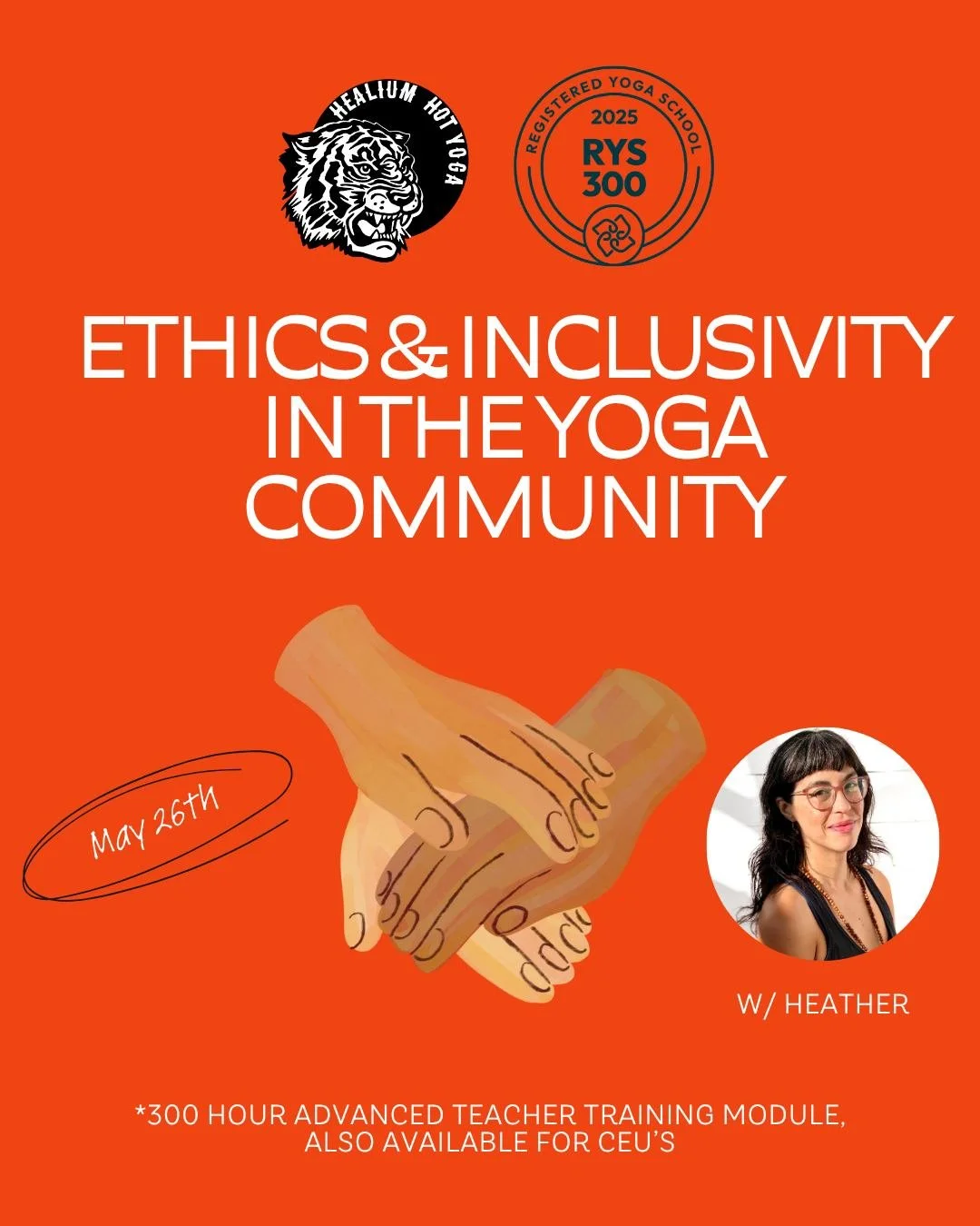 Teaching yoga extends beyond cueing poses &mdash; it&rsquo;s about creating spaces where students feel seen, supported, and safe. ✨

Join us THIS TUESDAY for Ethics &amp; Inclusivity, a 300 Hour YTT module exploring accessibility, equity, professiona